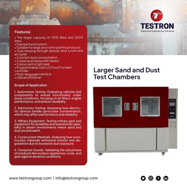 testron Larger Sand and Dust Test Chambers