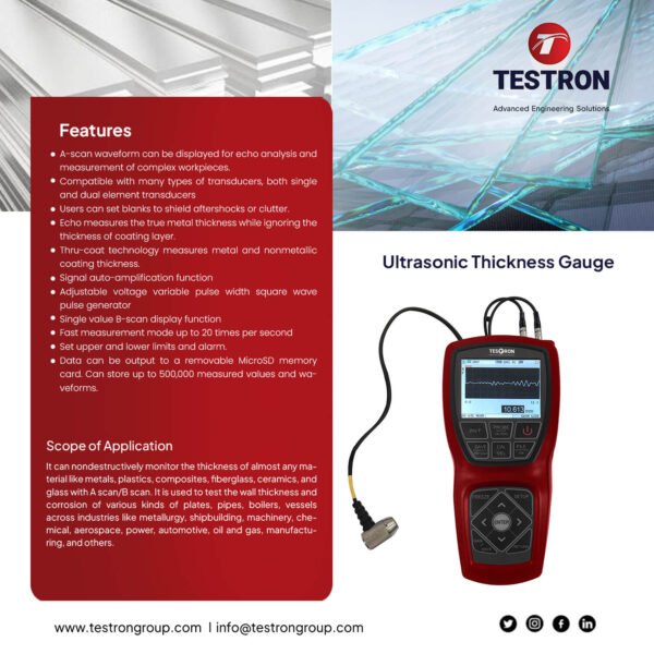 Ultrasonic Thickness Gauge for metals in USA, Canada, Germany, Italy, UAE, Egypt, Nigeria, Kenya, Lebanon, Yemen, Saudi Arabia, Kuwait