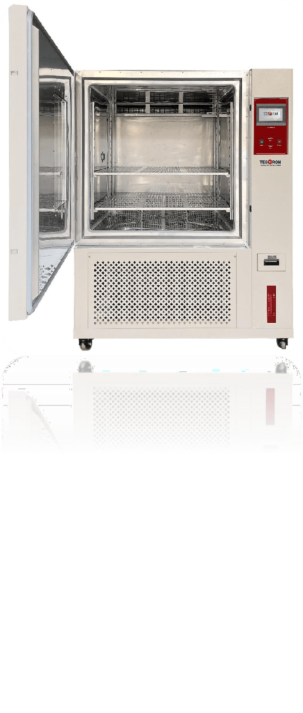 Inside view of temperature and humidity test chamber
