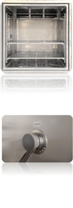Interior and sensor view of a temperature humidity chamber for precise environmental testing