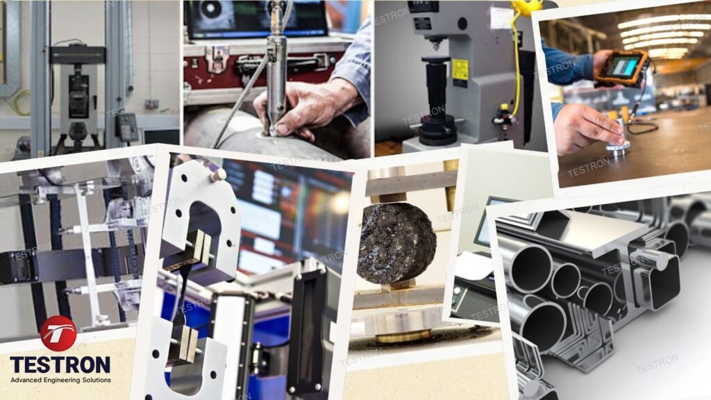 Metal testing machines used in industries to check the strength and quality of metals