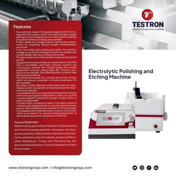 TT-200EPM Electrolytic Polishing and Etching Machine