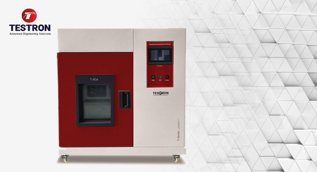 Benchtop environmental test chamber used in USA industries like electronics, automotive, and aerospace testing