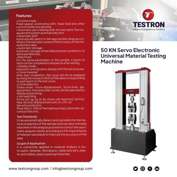 TT-EU0050 50KN Servo Electronic Universal Material Testing Machine