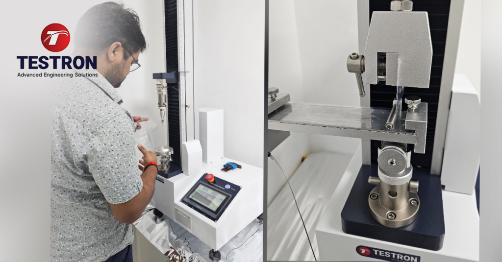 Benchtop Single Column Tensile Tester Installing at Shrinath Flexipack