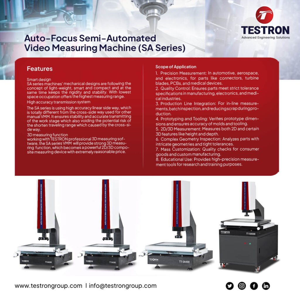 Auto-Focus Semi-Automated Video Measuring Machine