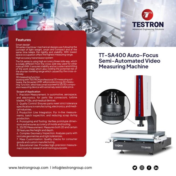 TT-SA400 Auto-Focus Semi-Automated Video Measuring Machine