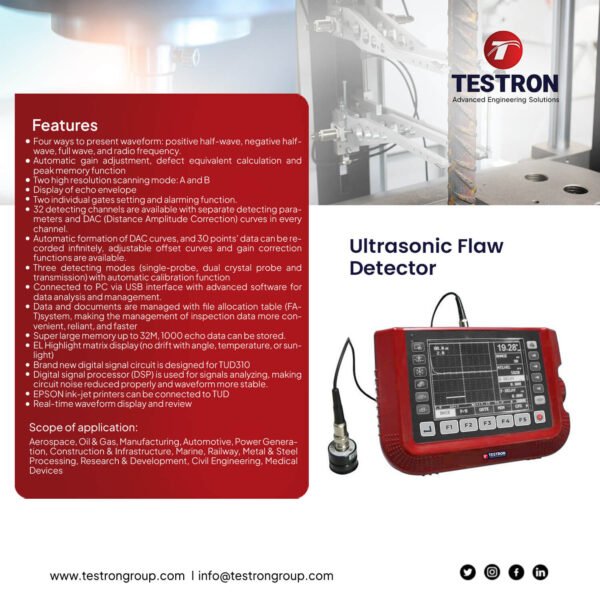 Testron TT-DF310 Digital Ultrasonic Flaw Detector