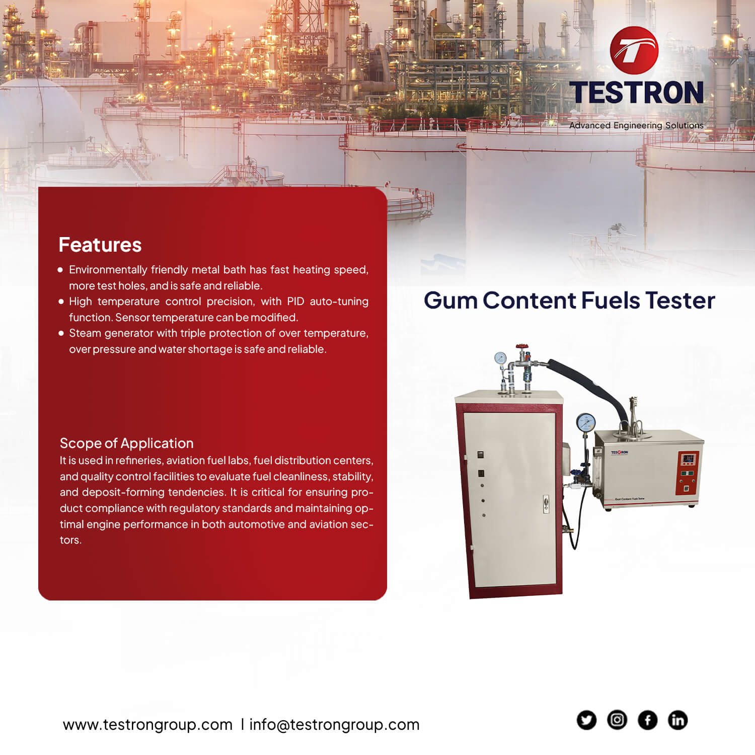 TT-GCF-A Gum Content Fuels Tester (Steam Jet Evaporation Method)