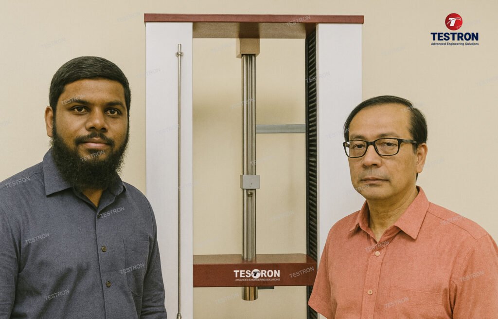 TT-UTM50 Universal Testing Machine installed at Al Manar Pipes Factory Saudi Arabia