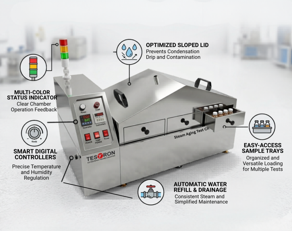 Testron Steam Aging Test Chamber Features