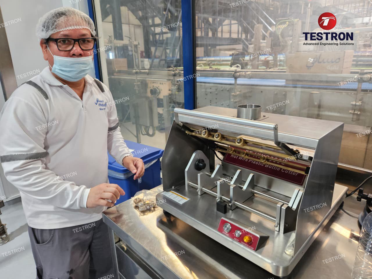 TT-HWC360S Hot Wire Plastic Bottle Cutter with Safety Cover Installed at Masafi Co LLC, UAE