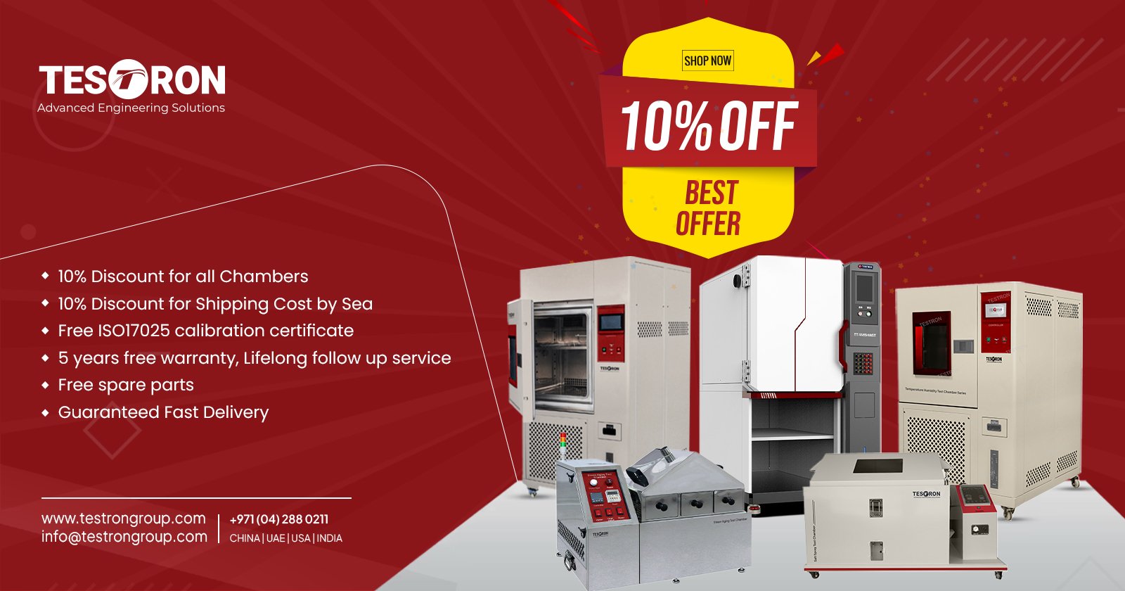 Get 10% Off on Testron’s Environmental Chambers Plus 5-Year Warranty Benefits – Best Deal in 2026