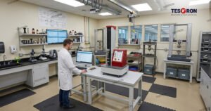 Advanced electronic tensile testing machine for material strength testing in India 2026